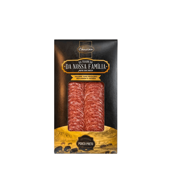 Salame Tipo Friolano Defumado Porco Preto Fatiado Cancian – 100g