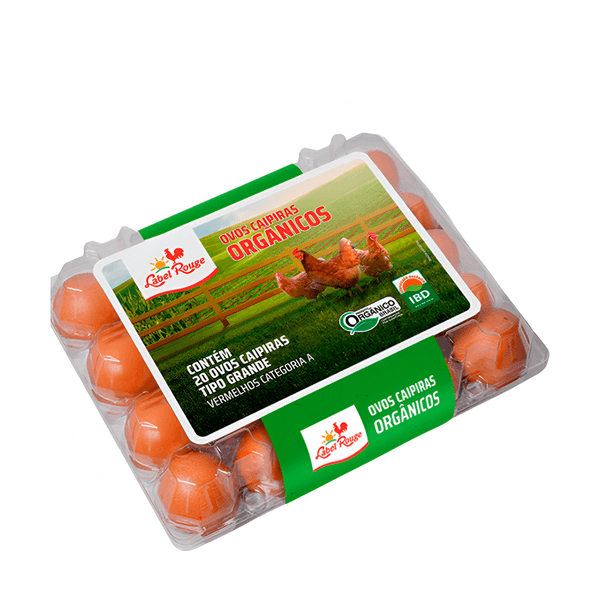 Ovos Vermelhos Orgânicos Caipira Rouge - 20 un