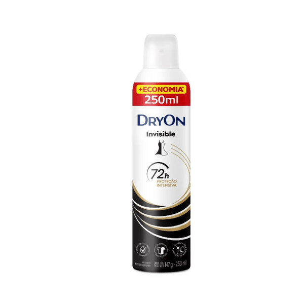 Desodorante Aerosol Women Invisible 72h Dryon - 250ml
