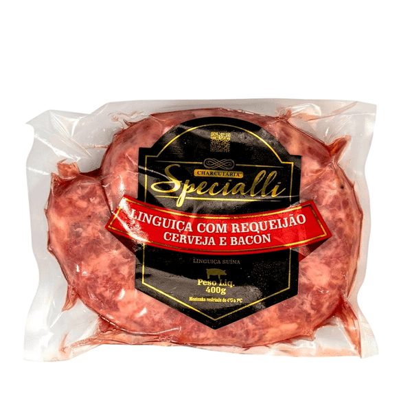 Linguiça com Requeijão Cerveja e Bacon Charcutaria Specialli – 400g