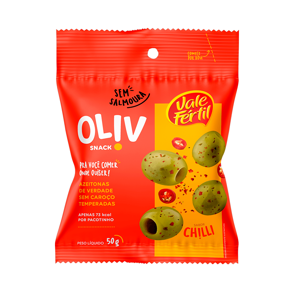 Snack de Azeitona Verde Chilli Vale Fértil - 50g