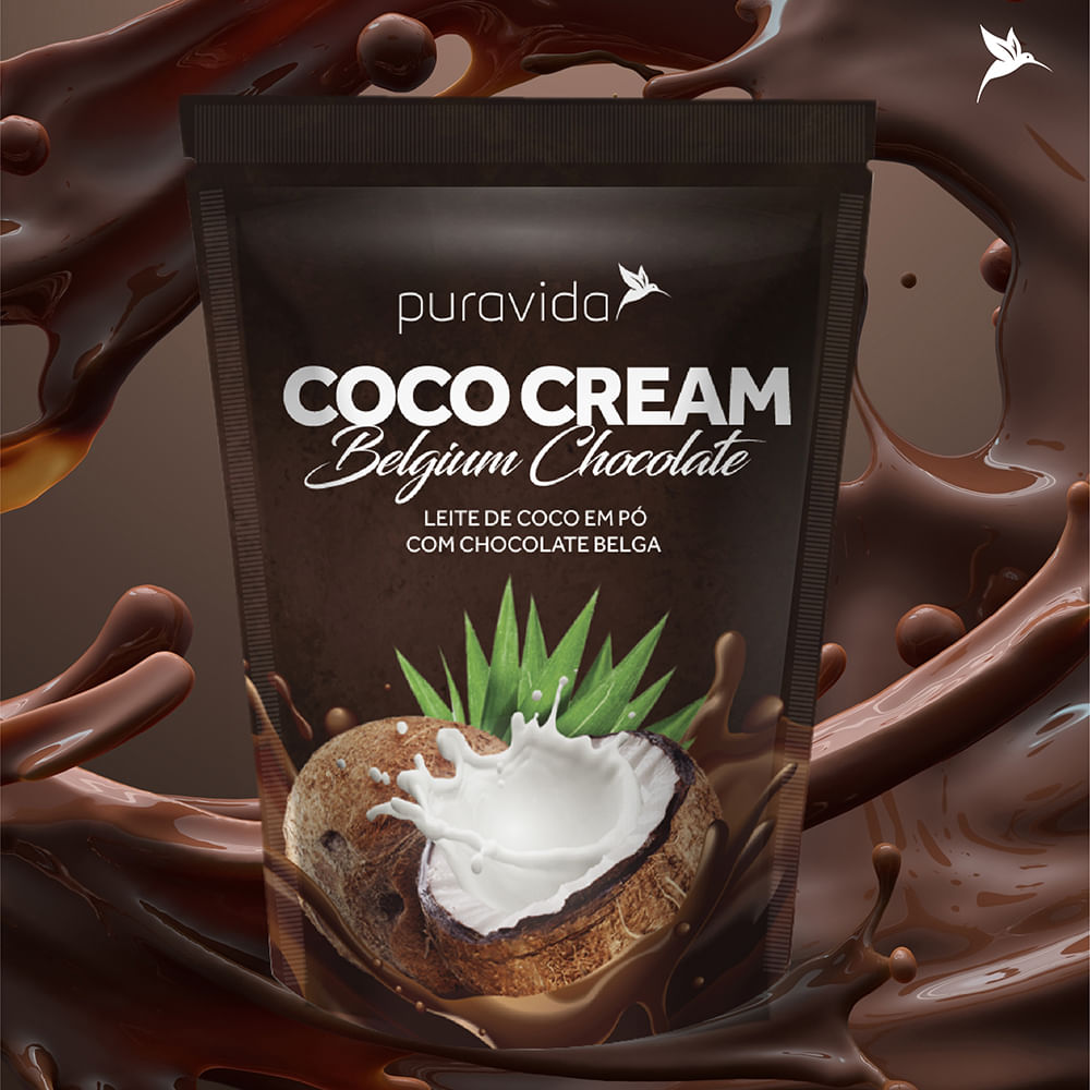 Leite de Coco em Pó Coco Cream Belgium Chocolate Puravida 250g Casa Santa Luzia