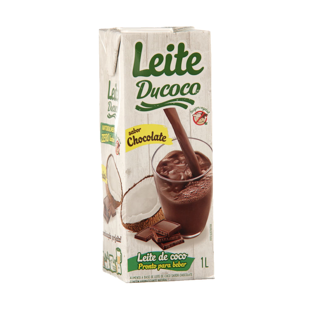 Leite de coco sabor chocolate pronto para beber Ducoco 1L Casa Santa Luzia