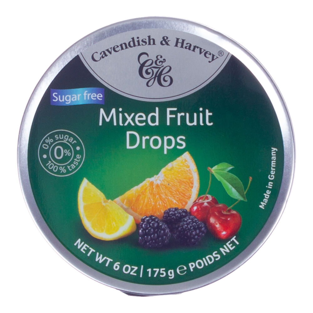 Bala Sugar Free Mixed Fruit Drops Cavendish & Harvey 175g Casa Santa