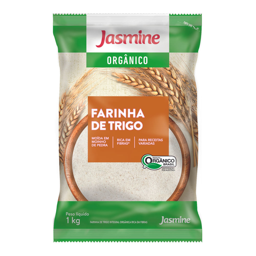 Farinha de Trigo Integral Orgânica Jasmine 1kg Casa