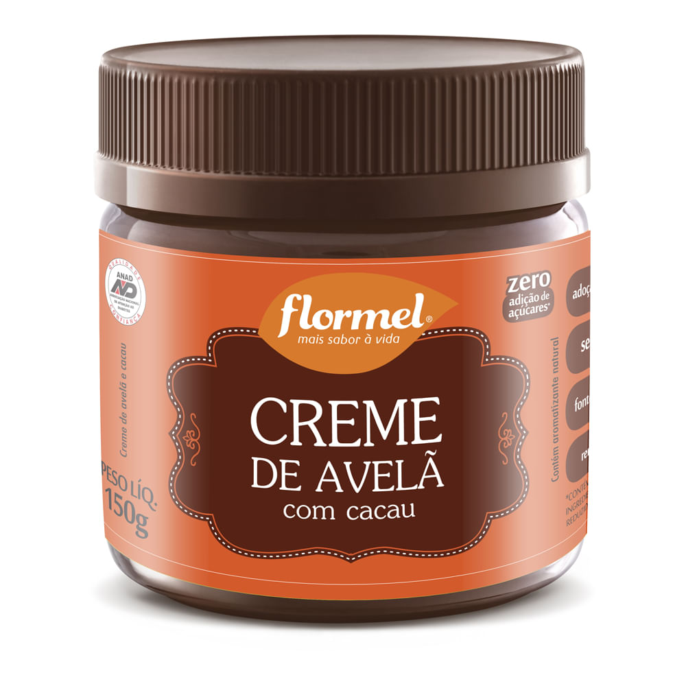 Creme De Avelã Com Cacau flormel Sem Açúcar 150g - Casa Santa Luzia