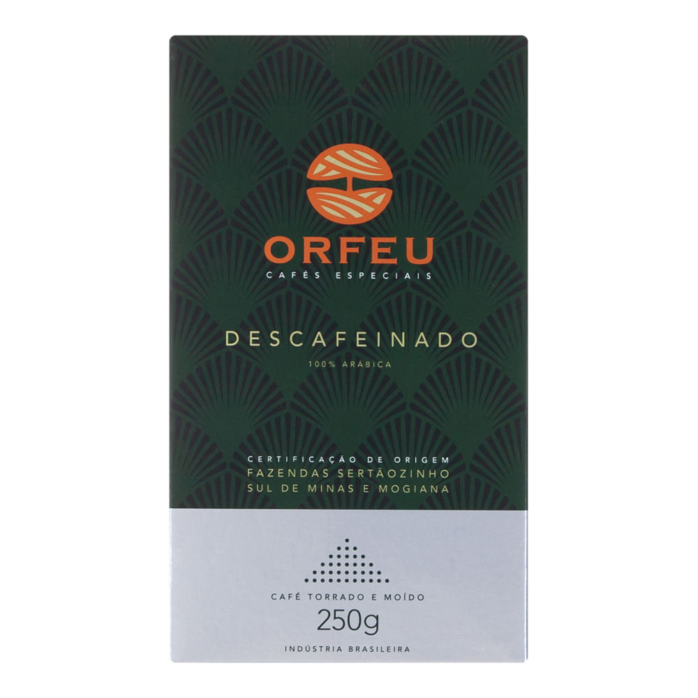 Café Orfeu Torrado E Moído Descafeinado 250g Casa Santa
