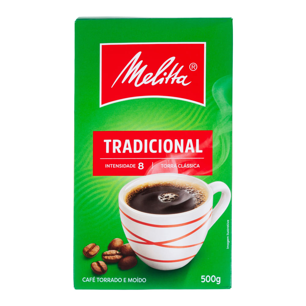 Café Tradicional Vácuo Torrado e Moído Melitta 500g Casa