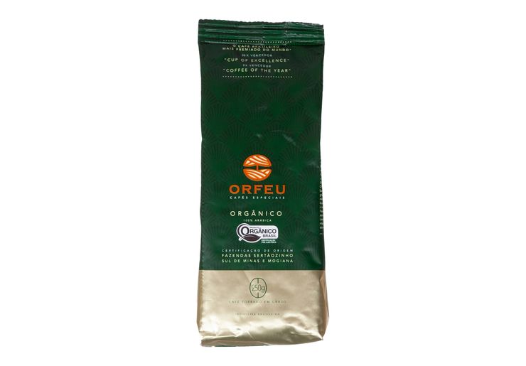 Café Orfeu Torrado Em Grão Orgânico 250g - Casa Santa Luzia