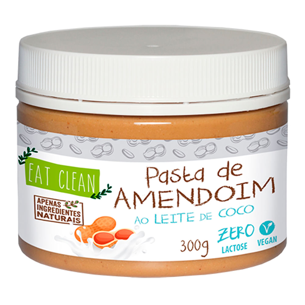 Pasta de Amendoim ao Leite de Coco Eat Clean 300g - Casa Santa Luzia