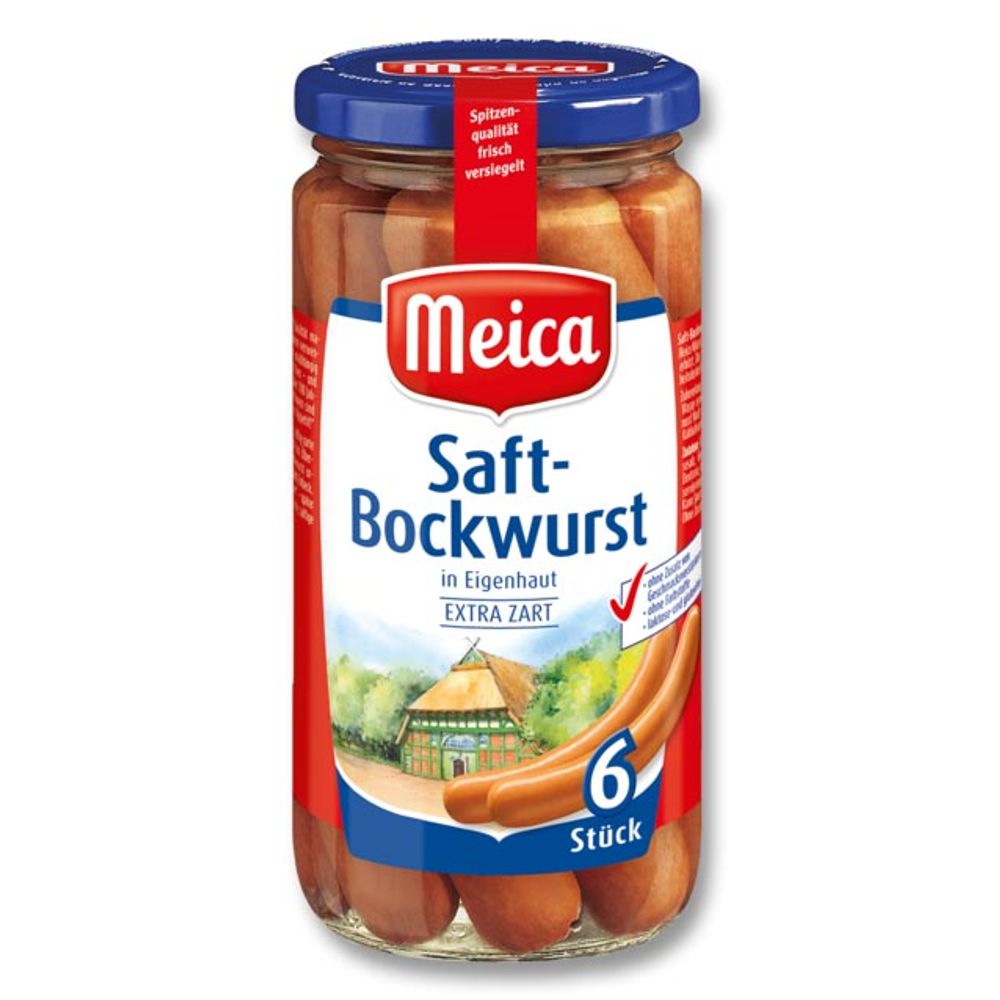 Salsicha 6 Bockwurst Meica 180g Casa Santa Luzia Salsicha 6 Bockwurst Meica 180g Casa Santa Luzia