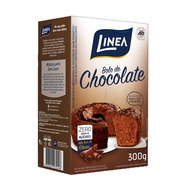Mistura para Bolo Sabor Chocolate Zero Açúcar Linea 300g