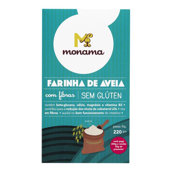 Farinha de Aveia Monama Sem Glúten 220g