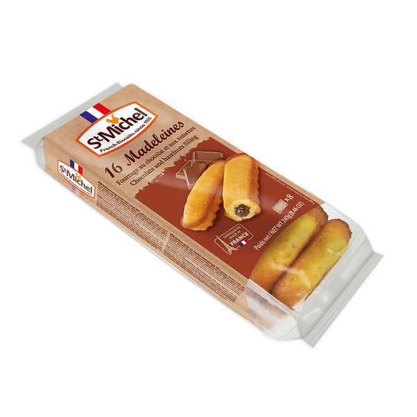 Bolo Madeleines com Creme de Avelã St Michel 240g