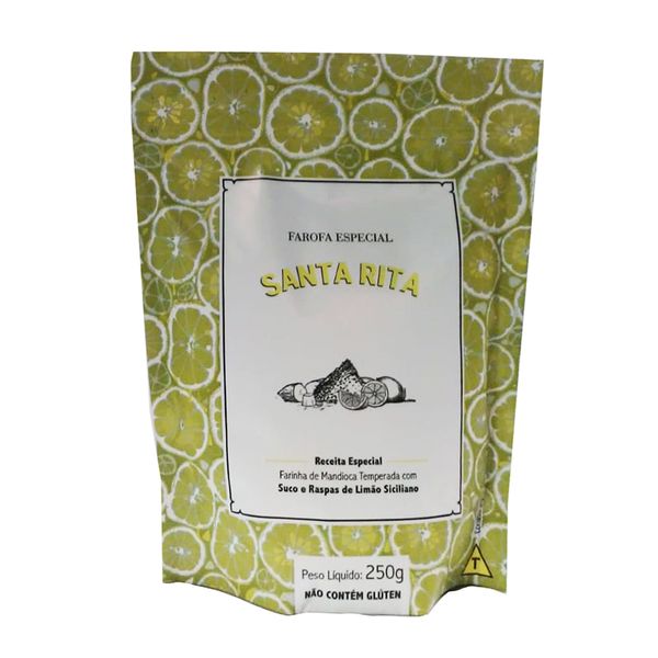 Farofa Especial de Limão Siciliano Santa Rita 250g