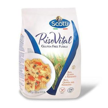 Macarrão Fusilli de Arroz com Quinoa e Amaranto Scotti 200g