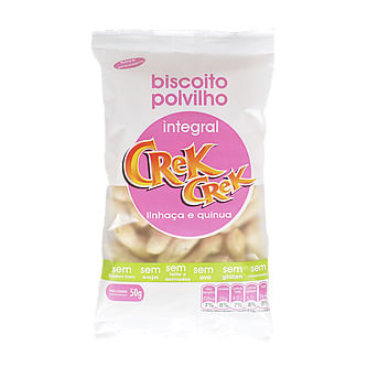Biscoito de Polvilho Linhaça Quinoa Crek Crek 50g