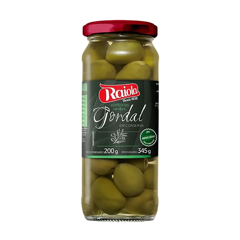 Azeitonas Verdes Gordal Raiola 345g