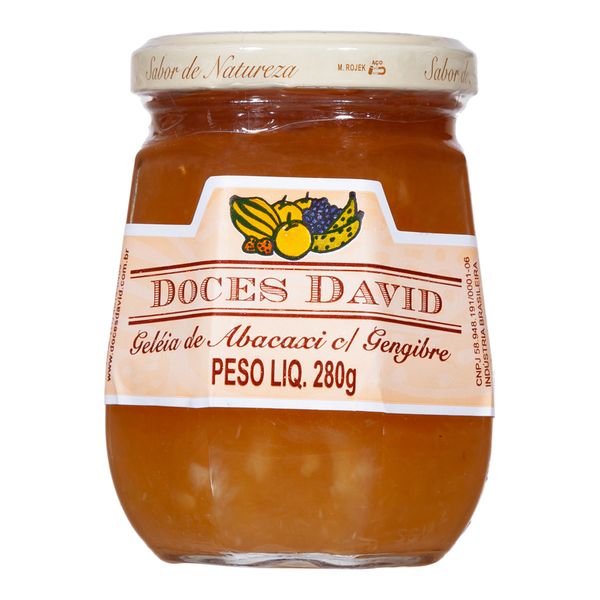 Geleia de Abacaxi com Gengibre Doces David 280g