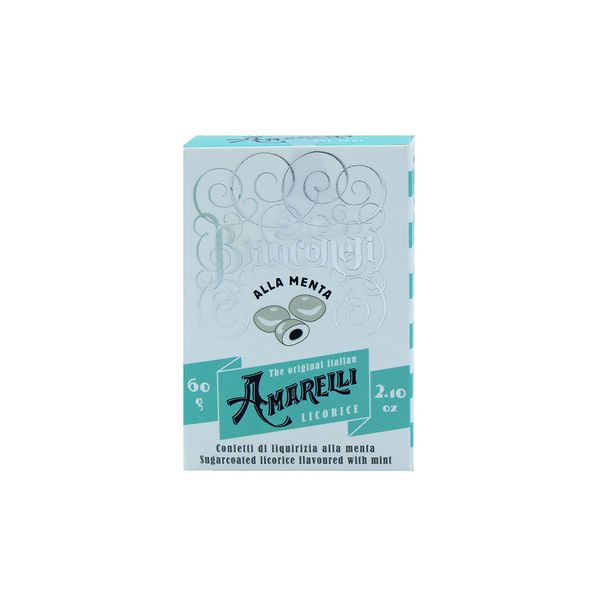 Bala Alcaçuz com Menta Bianconeri Amarelli 60g