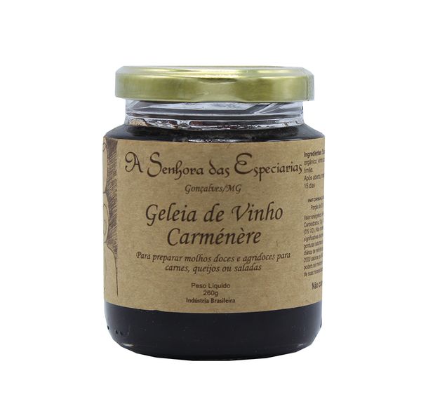 Geleia de Vinho Carmenere Senhora das Especiarias 260g