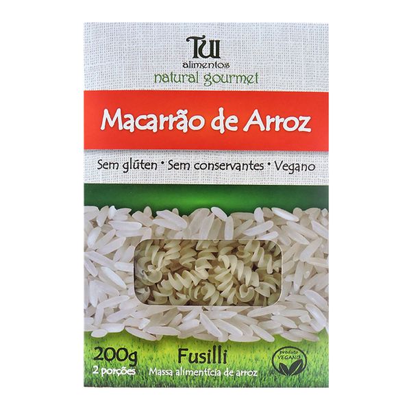 Macarrão de Arroz Fusilli Tui Alimentos 200g