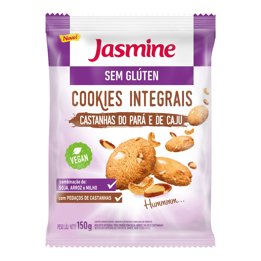 Cookies Sem Glúten Castanhas Do Pará E Caju Jasmine 120g
