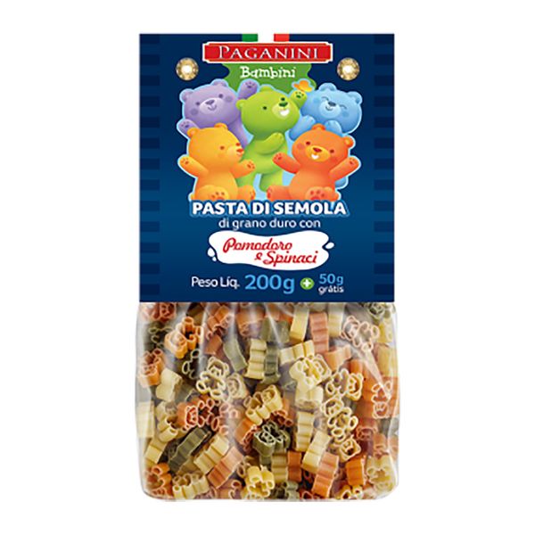 Macarrão Kids Bambini Ursinhos Paganini 200g