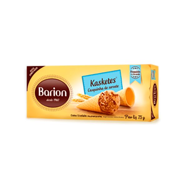 Casquinha Para Sorvete Com 18 Unidades Barion 75g