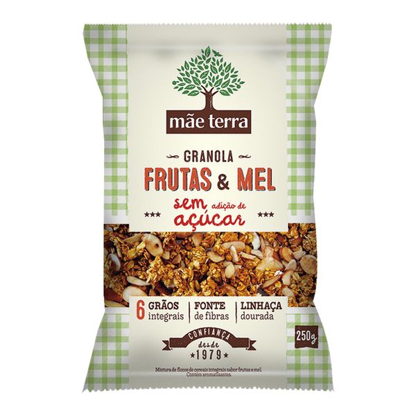 Granola Sem Adição de Açúcar Frutas e Mel Mãe Terra 250g
