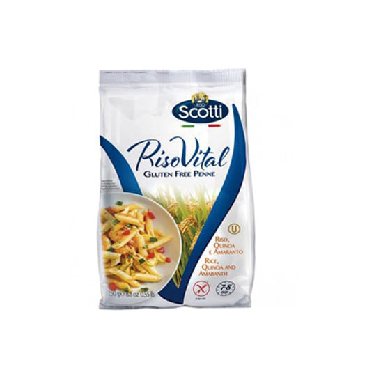 Macarrão Penne de Arroz com Quinoa e Amaranto Scotti 250g