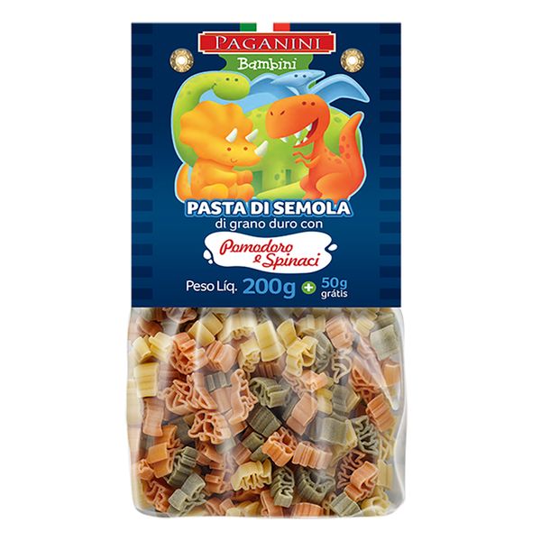 Macarrão Kids Bambini Dinossauros Paganini 200g