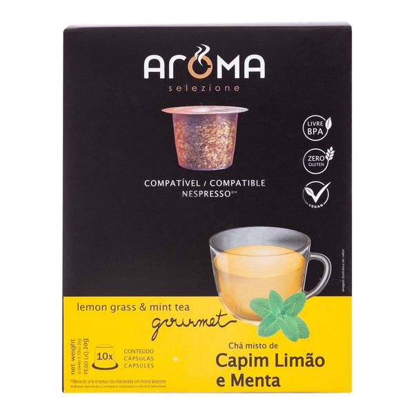 Chá Capim Limão Com Menta Aroma Cápsulas 25g