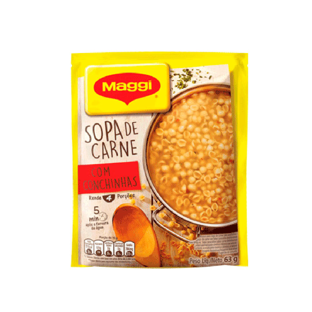 Sopa de Carne com Conchinhas Maggi 63g