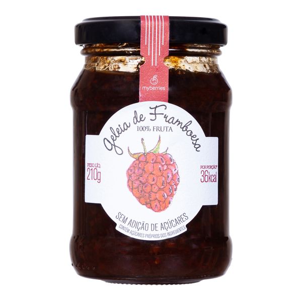 Geleia de Framboesa Sem Açúcar 100% Fruta Myberries 210g