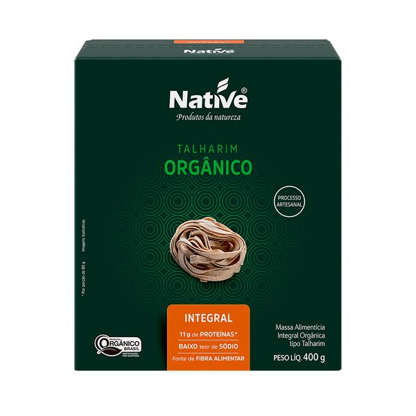 Macarrão Talharim Orgânico Integral Nativel 400g