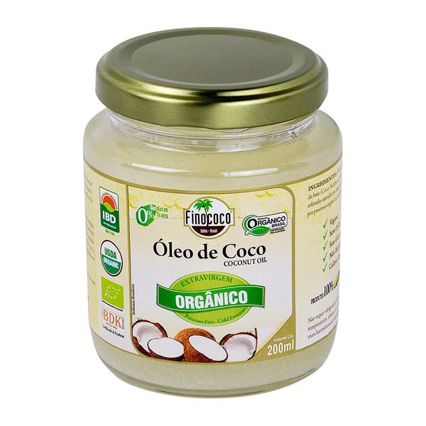 Óleo de Coco Extravirgem Orgânico Finococo 200ml