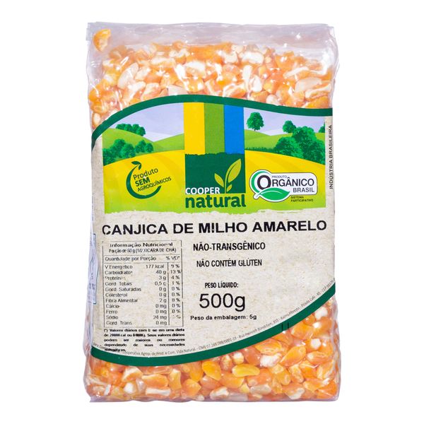 Canjica de Milho Amarelo Orgânica Coopernatural 500g