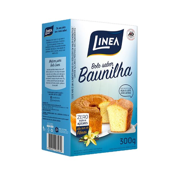 Mistura para Bolo Sabor Baunilha Zero Açúcar Linea 300g