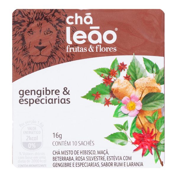 Chá de Gengibre com Especiarias Leão 16g