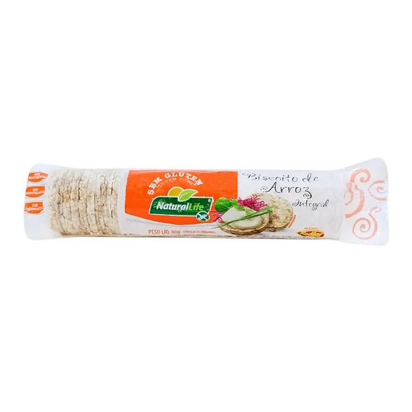 Biscoito de Arroz Sem Glúten Natural Life 80g