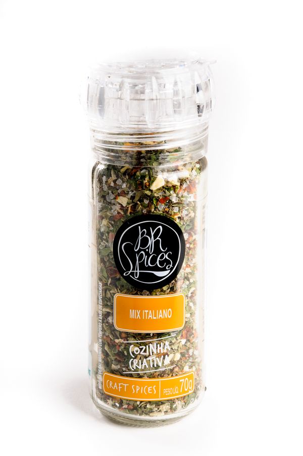 Tempero de Mix Italiano com Moedor BR Spices 70g