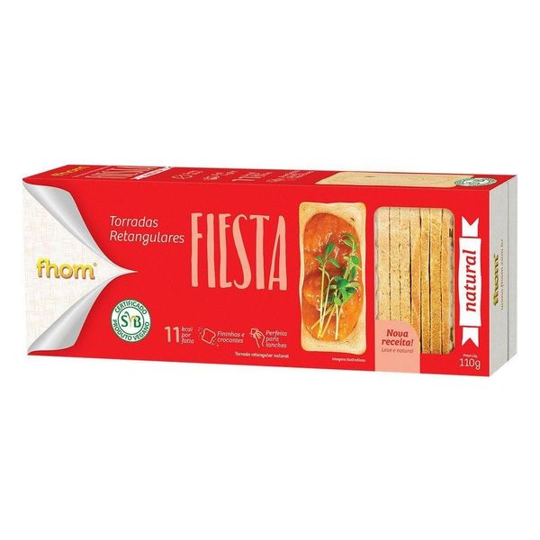 Torrada Slim Tost Fiesta Natural Fhom 110g
