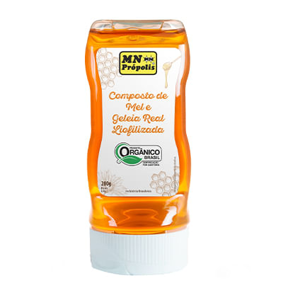Mel Orgânico Composto de Mel e Geleia Real Liofilizada 280g