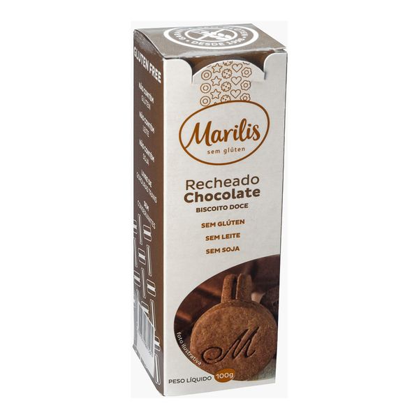 Biscoito Sem Glúten Recheado Chocolate Marilis 100g