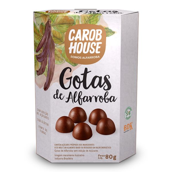 Alfarroba Carob House Sem Lactose Gotas 80g