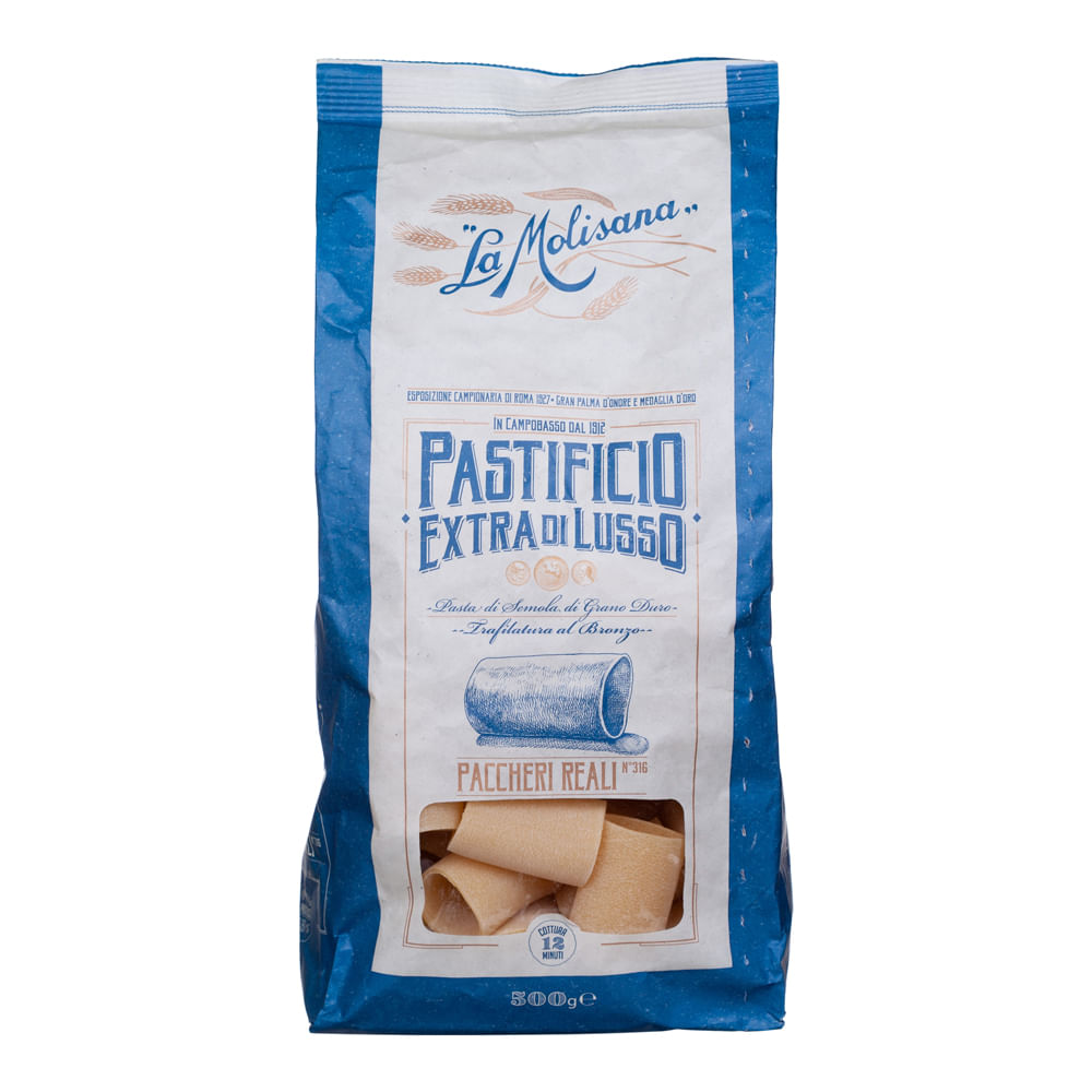 Macarrão Paccheri Rigali Extra Di Lusso La Molisana 500g