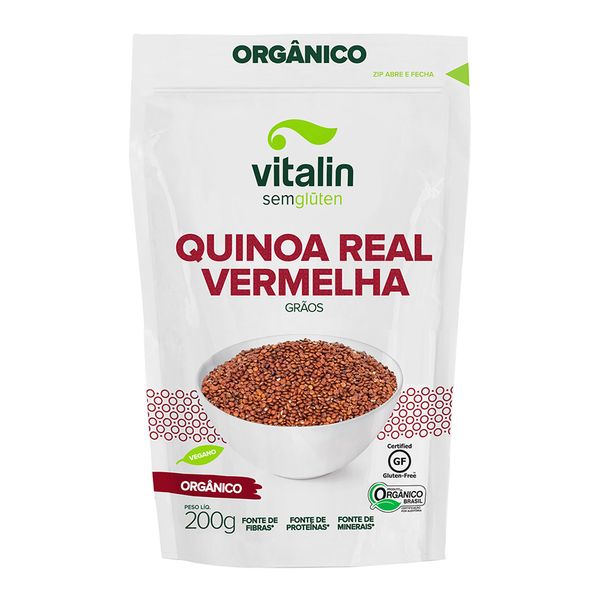 Quinoa Real Vermelha Orgânica em Grãos Vitalin 200g