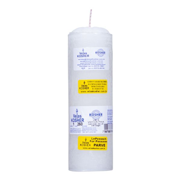 Vela Brilho 7 Dias Fina Kosher 1 Unidade