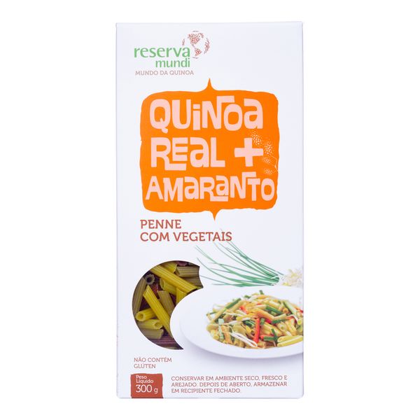 Macarrão Quinoa Amaranto Penne Com Vegetais 300g